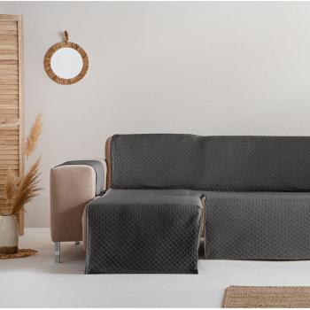 Funda cubre sofá chaise longue izquierdo ligeramente acolchado algodón transpirable Fabricado en España