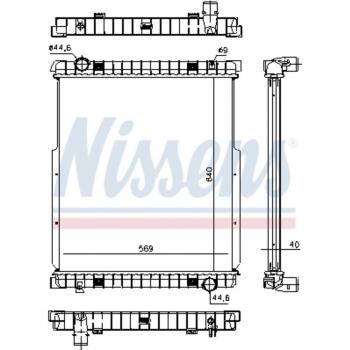 Radiador Nissens 63332 para refrigeración del motor