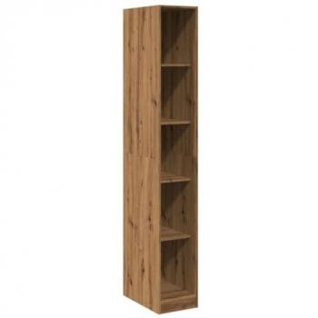 Armario de madera de ingeniería roble artesanal 30x50x200 cm Marrón