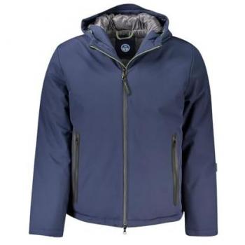 Cazadora Softshell Reciclada para Hombre North Sails - Chaqueta Hobart Marino con Capucha y Bolsillos, Talla M