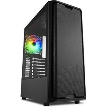 Sharkoon SK3 RGB, Caja de Ordenador, PC Gaming, Semitorre ATX, Negro