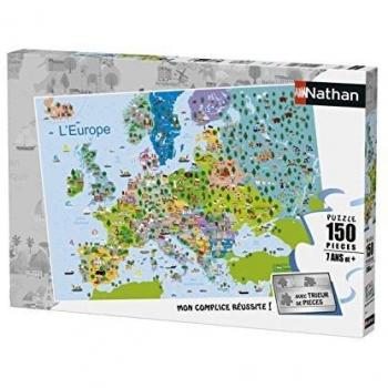 Puzzle Mapa de Europa - 150 Piezas, Multicolor