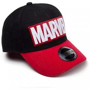 Marvel Logotipo Oficial Red Brick Logo Curved Bill Snapback Cap Hat