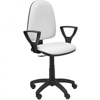 Silla Ayna similpiel blanco con brazos marca PIQUERAS Y CRESPO