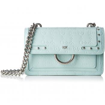 Pinko - Mini Love Monogram Tracolla Vitello Seta, Shoppers y bolsos de hombro Mujer, Verde