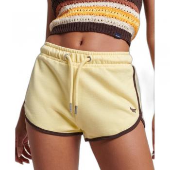 Pantalones cortos de punto con logotipo Vintage Superdry para mujer - Color amarillo y negro, Talla L