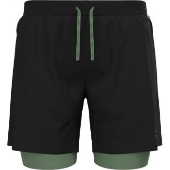 Shorts Odlo 2 en 1 X-Alp Trail de 6 pulgadas (negro - loden frost) para hombre