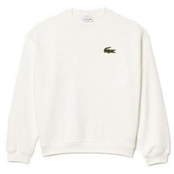 Lacoste Classic Logo Crew Sweatshirt - Pure White - Size XL