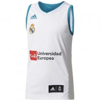 adidas Real Madrid Fc Camiseta de Baloncesto, Niños, Blanco, 152