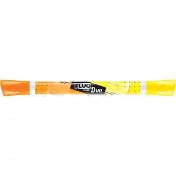 Marcador Fluorescente Doble Punta Maped, Amarillo/Naranja, Paquete de 12 unidades