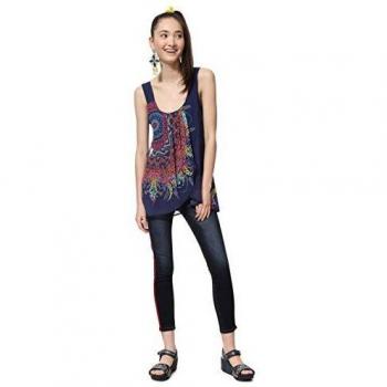 Desigual Tanque Mujer Large Azul