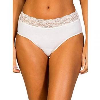 ZD ZERO DEFECTS Braga Alta con Blonda para Mujer Hilo de Soja- Color Cava - Talla 42