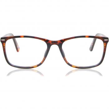 Cuadrado Montuta Completa Plástico Tortoiseshell Gafas Recetadas para Hombre - Gafas Anti-Azules - SmartBuy Collection
