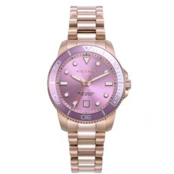 Reloj Viceroy Heat para Mujer - Caja de Acero con Bisel de Aluminio Rosa y Brazalete de Acero