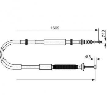 Cable de freno de mano BOSCH 1 987 482 588