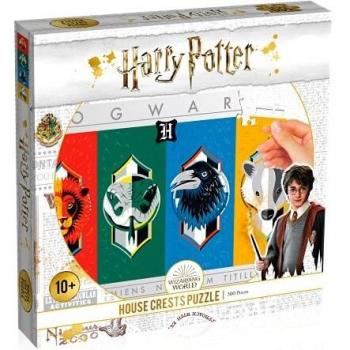 Winning Moves Puzzle Harry Potter House Crest 500 Piezas, Multicolor