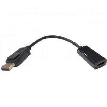 Adaptador 3GO ADPHDMI DisplayPort Macho a HDMI Hembra 15cm Negro
