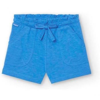 Short de algodón para niña con bolsillos y cordón de ajuste