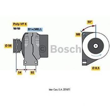 Alternador Generador BOSCH 0 986 041 740, tipo de producto: alternador, características: marca BOSCH, número de pieza 0 986 041 740