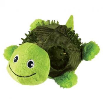 KONG Shells Tortuga - Juguete interactivo para perros, diseño de tortuga, fabricado con material duradero y resistente, estímulo mental, dispensador de golosinas, ideal para juegos de búsqueda y masticación