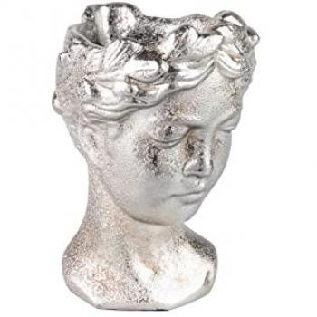 Jarrón Decorativo Maceta Busto Elegante 21x21x34 cm