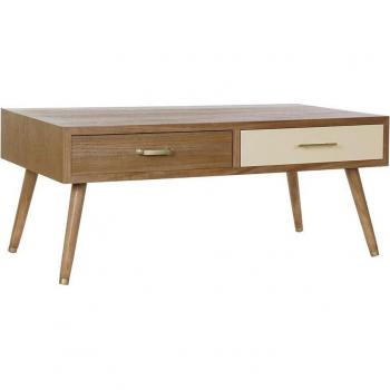 Mesa de Centro DKD Home Decor Gris Multicolor Crema Natural Metal Melamina 120 x 60 x 50 cm