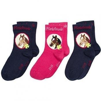 Pferdefreunde Socks 3271O - Calcetines Niñas, color azul, talla 27-30
