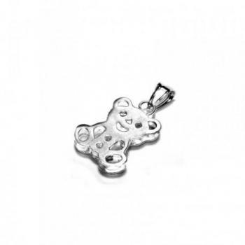 Colgante Plata Ley 925m Oso Calado Doble