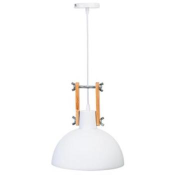 Lámpara de Techo Wanderlust Deco de Madera y Metal Blanca 25x25x32h cm