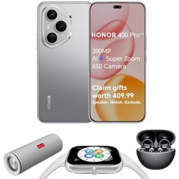 Smartphone Honor 400 Pro 12GB RAM 512GB Dual SIM 5G Gris Lunar IP68/IP69