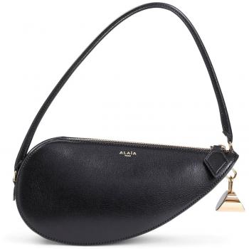 Alaia Women's Le Demi-Coeur Small Leather Shoulder Bag in Black | Size UNI | AA1S03436CA212