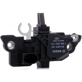 Regulador del generador y alternador BOSCH 1 986 AE0 113, compatible con sistemas eléctricos de vehículos, regulador de voltaje, diseño compacto, fácil instalación, alta durabilidad y rendimiento óptimo