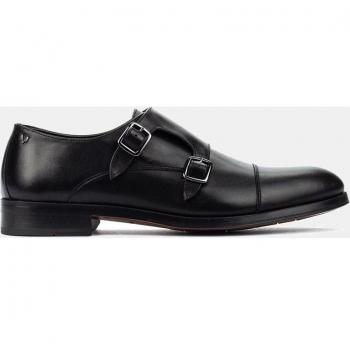 Martinelli Empire 1492-2632PYM Zapato de Vestir de Piel con Doble Hebilla y Puntera Recta para Hombre en Negro