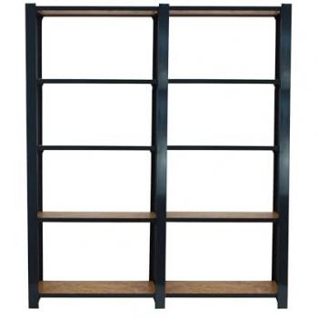 Estantería Industrial Simonrack OFFICLICK 5/300, Madera OSB y Metal Antracita, Dimensiones 2100x1600x300 mm, 5 Alturas Ajustables
