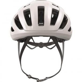 Abus PowerDome Polar White Road Bike Helmet - Lightweight, Aerodynamic Design with Ventilation System, Size S