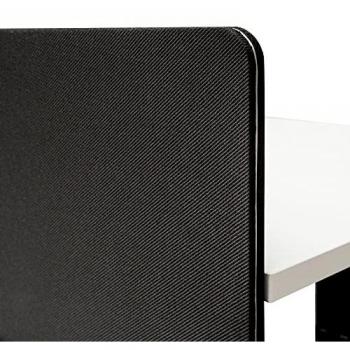 Tablero de separación duo desk 180x80 cm - Negro - Separador para mesa doble Duo 2 x 2 Motor - Privacidad e higiene en el lugar de trabajo