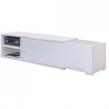 Mesa de TV Utica 100, Blanco, 1 Puerta, Dimensiones: 137 x 40 x 35 cm