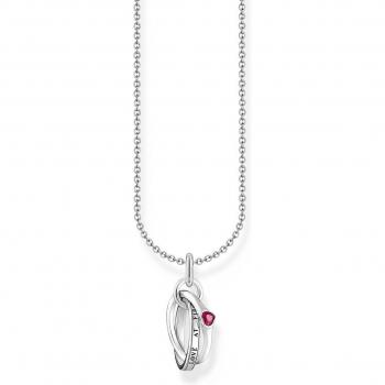 Thomas Sabo Together Ring Pendant Necklace in Sterling Silver with Synthetic Corundum