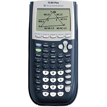 Texas Instruments TI-84 Plus Graphing Calculator - Plum Color, USB Connectivity, Battery-Powered
