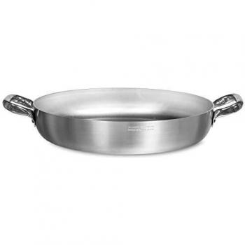 Agnelli ALMA11050 Bandeja con 2 asas de acero inoxidable, aluminio profesional de 3 mm, 50 cm