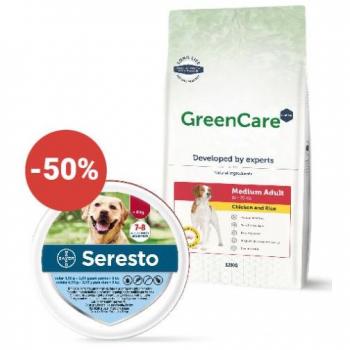 Seresto + Greencare Nutrition Adult Medium Chicken & Rice 12 Kg