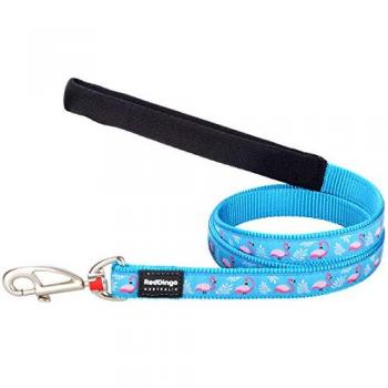 Correa para Perro Red Dingo STYLE FLAMINGO Turquesa 15mm x 120 cm