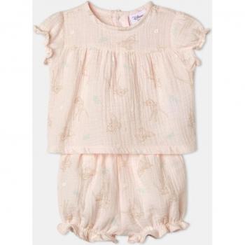 Pijama corto de dos piezas de bebé niña Cotton Juice