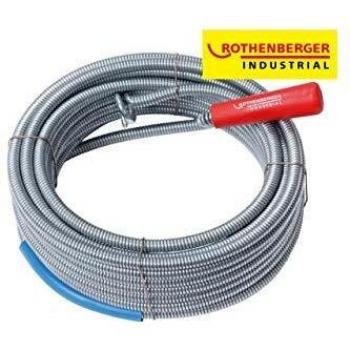 Espiral Limpiadora de Desagües Rothenberger Industrial, Longitud 10 m, Diámetro 9 mm, con Broca de Recuperación