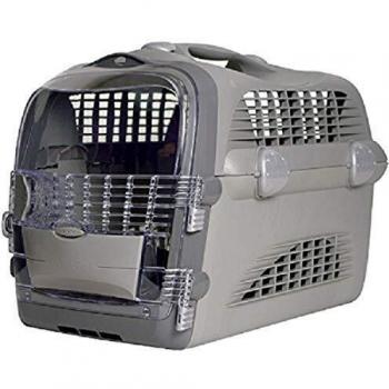 Catit Transportín Pet Cargo Cabrio, 51 x 33 x 35, Color Gris y Plata