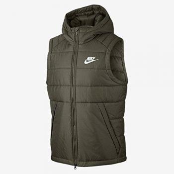 Nike M NSW Syn Fill Vest Capucha Chaleco, hombre, M NSW SYN FILL VEST, Mittel Olive/Weiß, extra-large