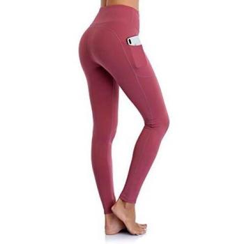 Ollrynns leggins deportivos mujer cinturaalta pantalones deportivos mallas leggings con bolsillos pararunningtraining fitness ca166 rosado xxlarge