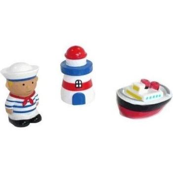 Ludi 2163 - Set de 3 muñecos para el baño, diseño marinero