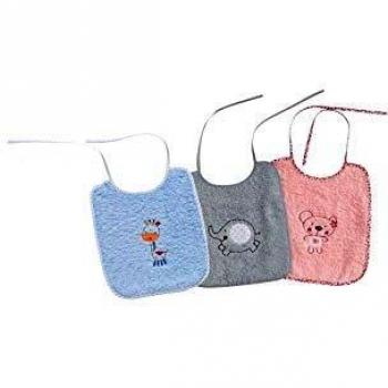 Interbaby 00125 - Pack de 6 baberos de rizo 25x30, unisex