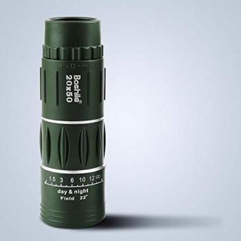 Monoculo Telescopio 20x50 con Zoom y Estuche Verde
